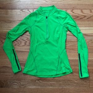 Lululemon running long sleeve green top. Size 4.